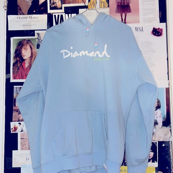 DIAMOND SUPPLY CO. Powder Blue hoodie - Picture 1 of 2